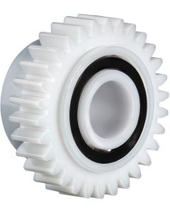 1508I, Oliver Design/Xyratex "AFTER MARKET" Double Row Integrated Gear Plastic Ball Bearing for Disk Cleaning Machine 1/2" x 1.125" x .803"